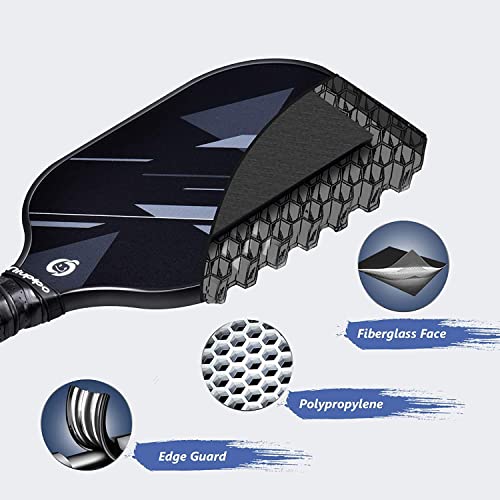 Image of niupipo Pickleball Paddles Set of 2 or 4, USAPA Approved Fiberglass Pickleball Paddle Set with Balls and Bag, Polypropylene Honeycomb Core, Lightweight Pickleball Paddles for Beginners Men Women