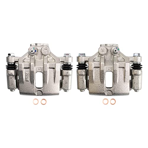 Image of TRQ Rear Brake Caliper Set Compatible with 2009-2010 Kia Rondo