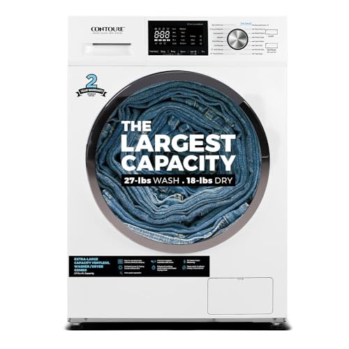 Image of 2.7 Cu. Ft. Washer Dryer Combo with Steam, Ventless All-in-One RV Washing Machine, Compact Apartment Size, White, 120V