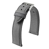 NMASDUYPU Cinturino for orologio impermeabile in tela for vele 18mm 19mm 20mm 21mm 22mm 24mm Bracciale sportivo da polso for uomo(Gris,24mm)