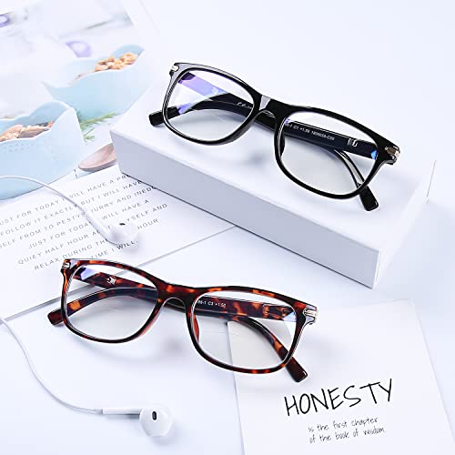 Image of DOOViC Bifocal Reading Glasses Blue Light Blocking Black /Tortoise Spring Hinge Quality Readers for Men and Women, C1+c3, 3