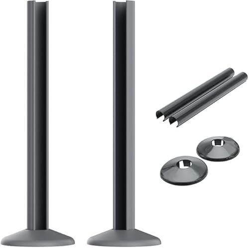 E2trade Grey 15mm Radiator Pipe Hole Collars Cover Radsnaps (Pack of 4 Collar & Sleeve) (Anthracite)