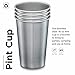 Klean Kanteen Single Wall Stainless Steel Cups, Pint Glasses 4 Pack in 16oz