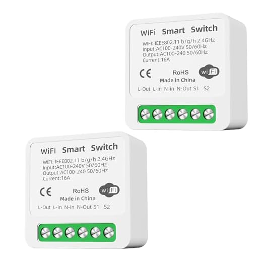 GERUI 2Pcs Smart Lichtschalter,Smart Home WLAN Bluetooth Schalter Wireless Switch Fernbedienung DIY Passt hinter Wandschalter,Smart Switch Kompatibel mit Google Home,Alexa Echo,Smart Life/Tuya
