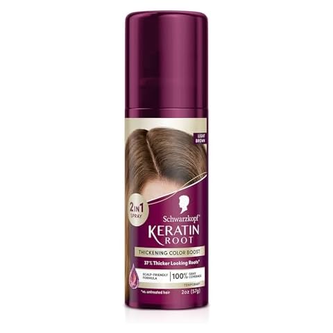 Schwarzkopf Keratin Color Root Spray, Light Brown Cover