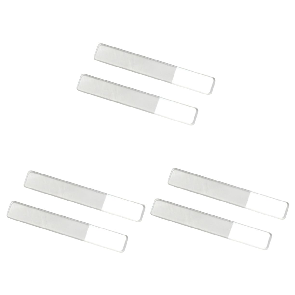 Beavorty 6piezas Limas De Uñas De Vidrio Nano Con Estuche De Almacenamiento Herramienta De Pulido Para Manicura Diseño De Mango Transparente y Compacto