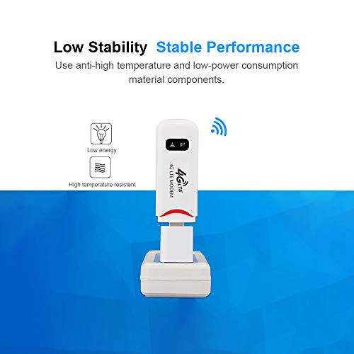 Docooler Modem USB Portátil, WiFi 100 MB LTE FDD com Compartimento para Cartão SIM