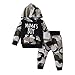 Verve Jelly VêTements pour BéBé GarçOn Tenue Tout-Petit GarçOn Lettre ImpriméE pour GarçOn De Maman Pull Manches Longues + Pantalon Long Camouflage Noir 100 18-24 Mois