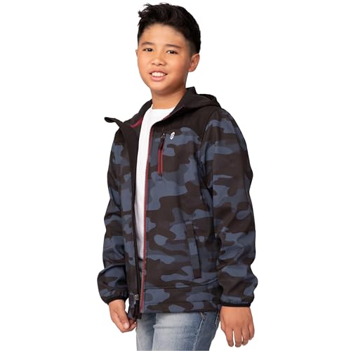 Free Country Boys Jacket Fleece Softshell Hoodie Warm Water & Wind Resistant Zip Kids Coat Outwear Winter Jackets for Boys