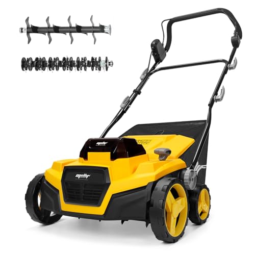 40V Cordless Brushless 15IN 2-in-1 Dethatcher & Scarifier Compatible with Dewalt 20v Battery (Tool...