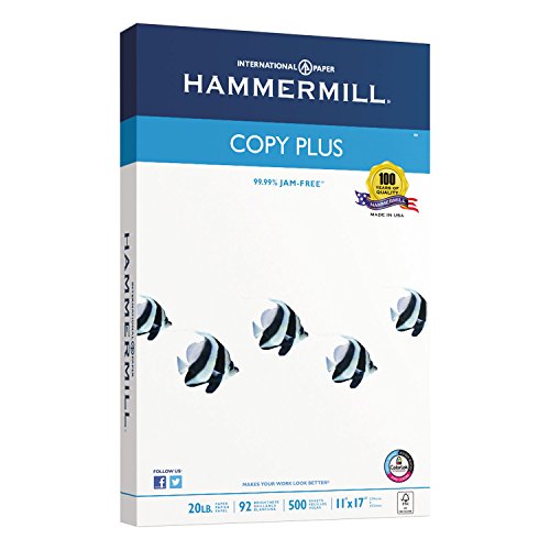 Hammermill Printer Paper, 20 Lb Copy Paper, 11 X 17 - 1 Ream (500 Sheets) - 92 Bright, Made In The Usa #TOP1