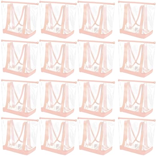 Image of Silkfly Clear Tote Bags Bulk, PVC Shoulder Handbag, Security Approved See Through Bag with Zipper Closure for Work
