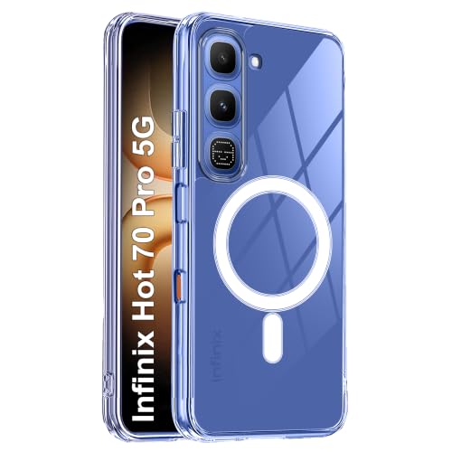Image of Zapcase Back Case Cover for Infinix Hot 70 Pro 5G | Compatible for Infinix Hot 70 Pro 5G Back Cover | Compatible with MagSafe | Scratch-Resistant Back Cover | Clear