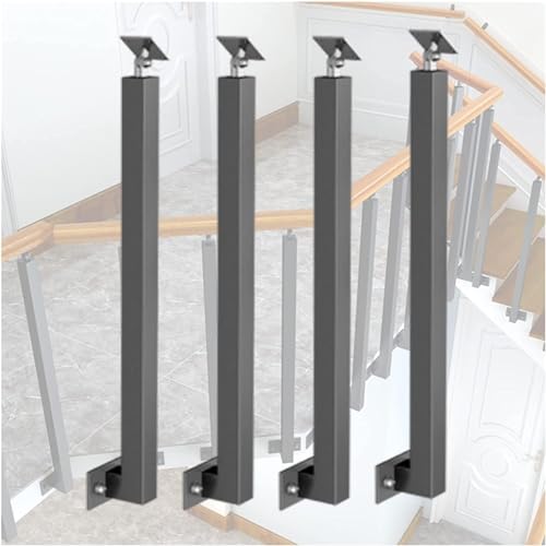 Paletti per balaustra in acciaio inossidabile per scale, balcone e terrazza, design a tubo rotondo resistente, per uso interno ed esterno