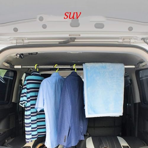 Image of Oshotto Car Telescopic Clothes Hanger Bar, Car Clothes Rod Bar, Heavy-Duty Non-Slip Rubber Clothes Bar For All Cars