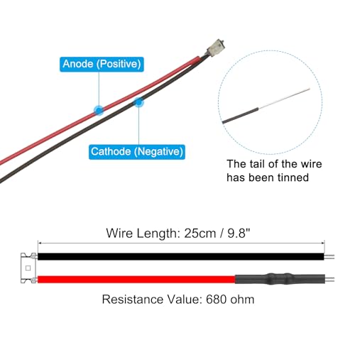 LED 1206 pré-câblées mini diodes 9-12V bricolage modélisme - 4