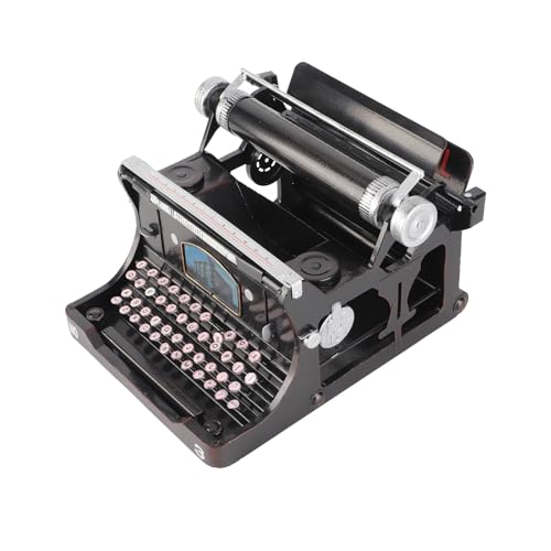 Haofy Macchina da Scrivere Vintage Portatile, Macchina da Scrivere Funzionale in Miniatura, Costruzione in Ferro Fatta a Mano, Ideale per gli Appassionati di Arredamento retrò e Scrittura