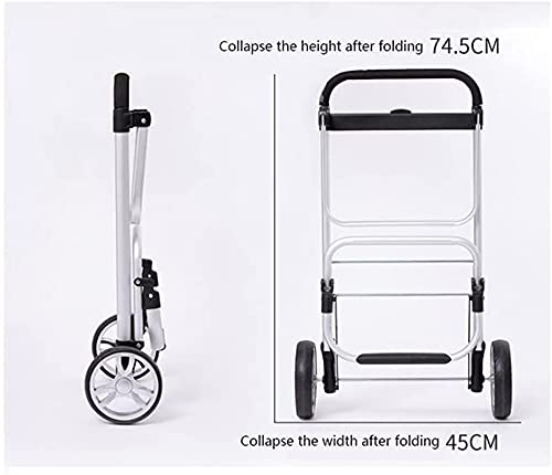 Einkaufstrolley,Einkaufstrolley klappbar Shoppingwagen Falten Einkaufswagen 3-Gang Teleskop Shopping Trolley… – Bild 6