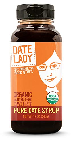 Date Lady Organic Date Syrup 12 oz Squeeze Bottle | Vegan, Paleo, Gluten-free & Kosher | Sugar Substitute | More Nutrition Than Maple Syrup or Honey