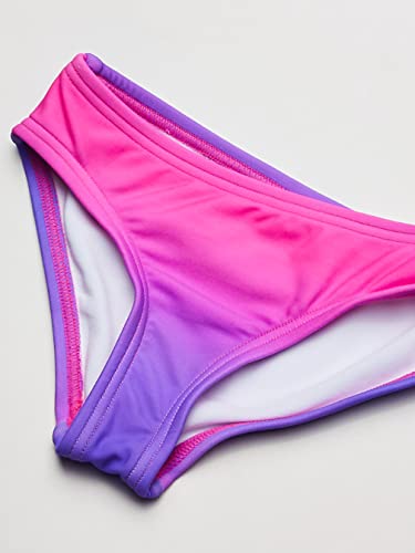 Kanu Surf girls Karlie Flounce Bikini Beach Sport 2 Two Piece Swimsuit, Janie Pink, 14 US3