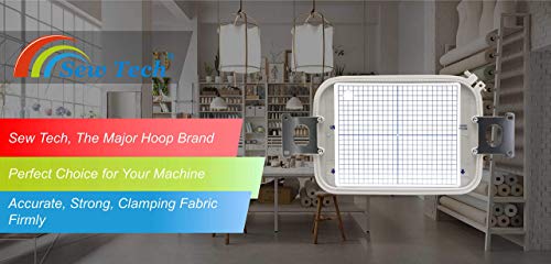 Image of Sew Tech Embroidery Hoop for Janome, 9.5x7.9in 240x200mm M1 Frame | Fits MB-7 MB-4S MB-4 Janome; Elna eXpressive 970 940 Embroidery Machine