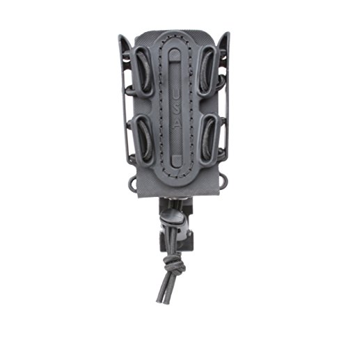 Soft Shell Scorpion -Short- Pistol Mag Carrier with P1 molle/Stacking Clip (Black Frame/Black Shell)