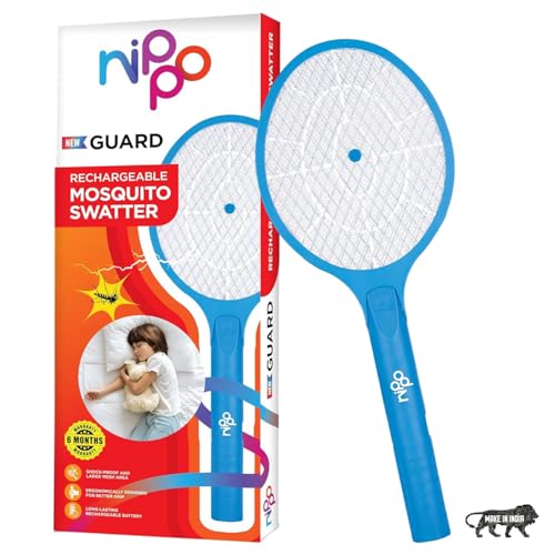 NIPPO Guard Rechargeable Mosquito Bat, Fast Charging, 50% Longer Lasting Lithium-Ion Battery, Shock-Proof, Insect Killer, 6 Months Warranty by NIPPO - Blue (B0CV9NPFFS) Amazon Price History, Amazon Price Tracker
