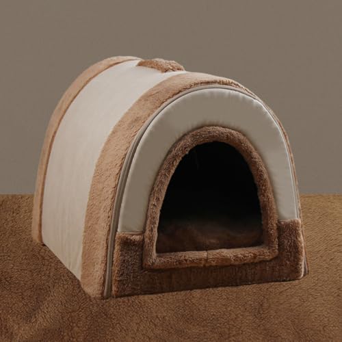 ペットベッド ドーム型 ペットハウス 犬猫用 室内用 ふわふわ 屋根付き 犬用ベッド 犬小屋 猫 ベッド おしゃれ 小型犬 休憩所 小動物用 クッション付き 洗える 寝床 冷暖房 オールシーズン ペット用品