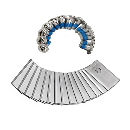 Lawnmaster Blade Silver Blade for VBRM16 Robotic Lawnmower, Replacement Blade for Lawnmower, Total 15 Blades, 5 Complete Replacements