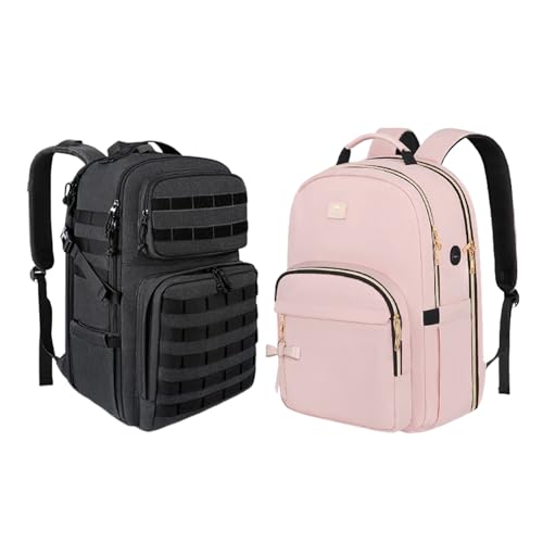 MATEIN Laptop Backpack 17 inch for Men and Pink Computer Bag for Women, Large Travel Personal Item Size TSA Airline Approved for Work