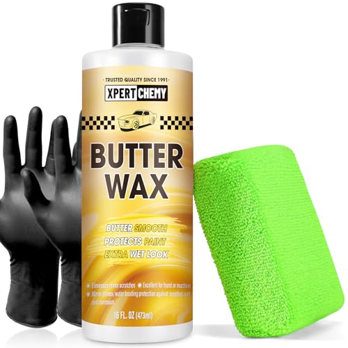 Butter Wet Wax for Car Polishes and Protects High Gloss Shine Wax for Cars Trucks SUVs RVs Long-lasting Shine 16oz
