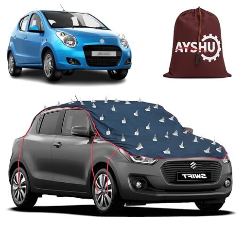 Image of AYSHU Water-Resistant Spike Car Cover for Maruti Suzuki a-Star - Protects from Dogs, Monkeys, Dust, Sunlight & UV - Full Roof Universal Fit