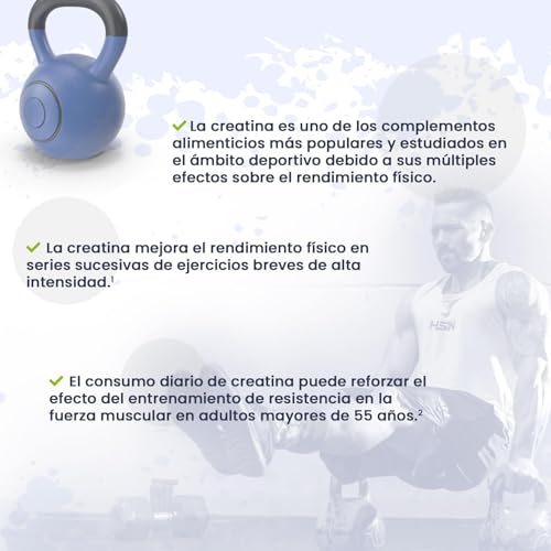 Miniatura 6 de Hsn Creatina 100 Creapure En Polvo Sabor Neutro - 500 G Sello De Calidad Garantizada Puro Monohidrato De Creatina Micronizada No-Gmo, Sin Aditivos, Vegano, Sin Gluten
