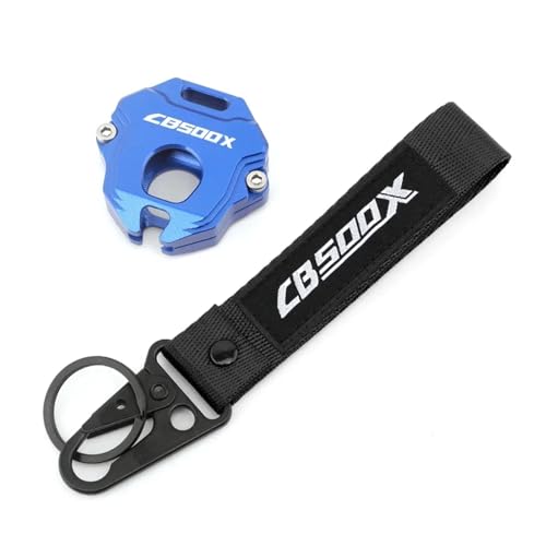 DFCVDFGFSDF Funda para llave de Motocicleta,Carcasa,Metal C Para CB500X CB500 X CB 500X 2013 2024 Accesorios De Moto CNC Funda Para Llave Llavero(1 set Bule)