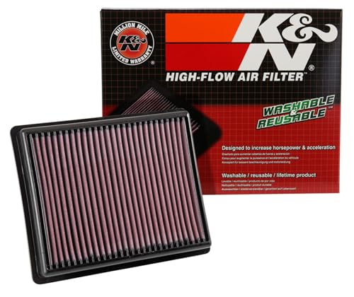 Filtre à air K&N lavable augmentant le flux d'air pour Trafic 1.6D