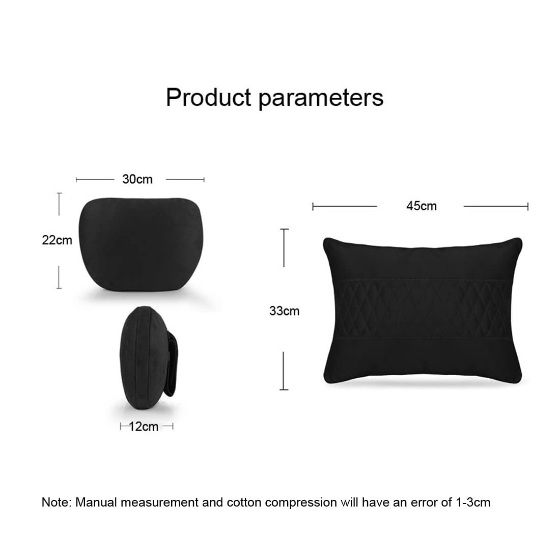 Almohada de Cuero para el Cuello del automóvil Soporte para el Cuello del reposacabezas del automóvil Compatible con Maybach Design S Class Soft Universal Car Pillow Rest Cojín (Color : Pink)