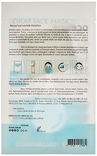 Máscara Facial com Ácido Hialurônico - Serum Face Mask 20ml