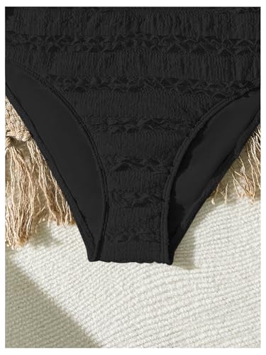 Image of SHENHE Girl's 2 Piece Halter High Waisted Tankini Ruffle Swimsuit Bathing Suit Bikini Sets
