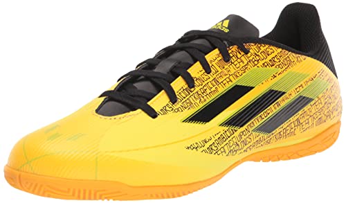 adidas Unisex X Speedflow Messi.4 Indoor Boots Soccer Shoe, Solar Gold/Core Black/Bright Yellow, 9.5 US Men