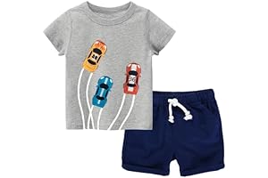 Toddler Boy Cartoon Clothes Summer Outfit Set (2-4 Years)