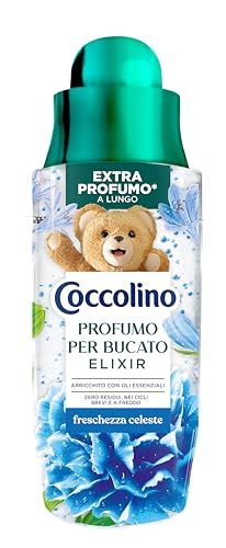 Coccolino Perfume para la colada frescor celeste, extra perfume durante mucho tiempo. Eficaz incluso en frío y en ciclos cortos, con notas de fragancia de pachuli, lavanda y eucalipto, 342 ml