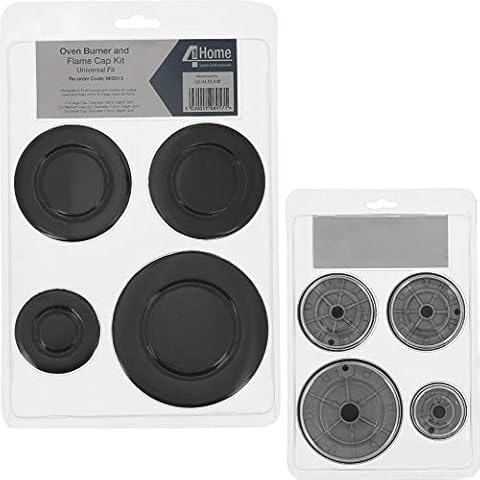 MasterPart Oven Cooker Hob Gas Burner Crown & Flame Cap Kit (Small, Medium & Large, 55mm - 100mm) Cover