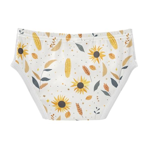 visesunny Boys Cotton Underwear Corn Sunflower Autumn Printed Toddler Soft Training Briefs Size 2T-8Y for Kids2
