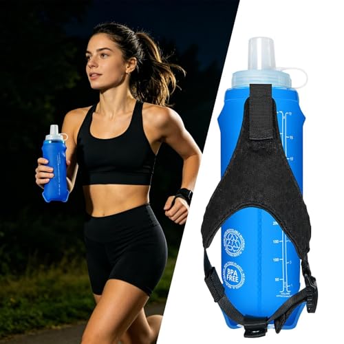 Botella de agua para correr blanda que elimina rebotes de 500 ml 3