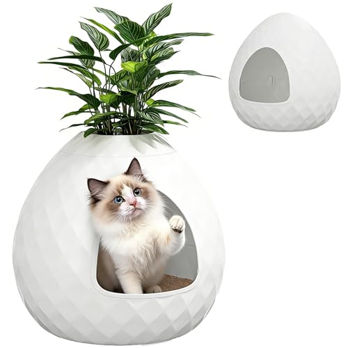 GULAIMOAO Egg-Shaped Hidden Cat Litter Box Enclosure - Secret Small