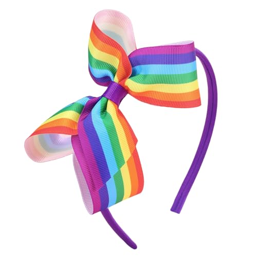 Btgghytr Diadema para niñas con pinza para el pelo, diseño de arcoíris, para mujeres y niños, coloridas, pasadores para el pelo, diseño de arcoíris de los años 2000