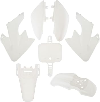 LABLT Plastic Mudguard Fairing Kit White Replacement for Honda XR50 CRF50 SDG SSR 107 125 Dirt Pit Bike