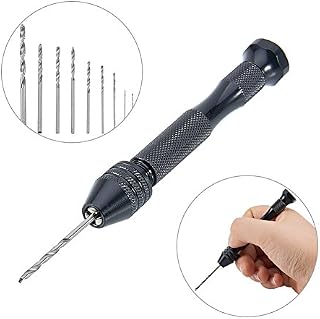 PandaHall Elite 25 Pcs Twist Drill Bits Precision Pin Vise Woodworking Hand Drill