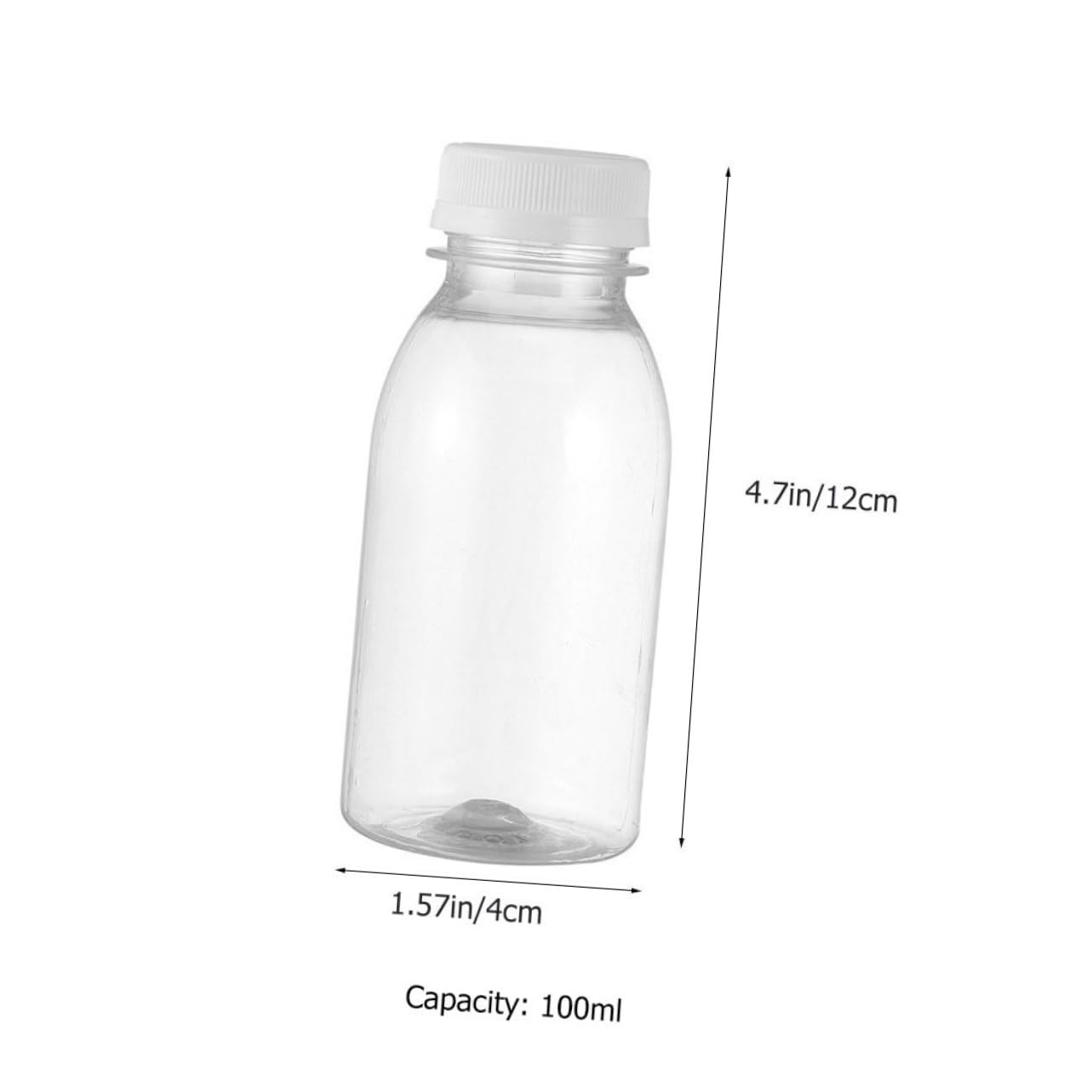 PHENOFICE 20pcs Milk Bottle Juice Bottles Milk Tea Bottles Drink Bottles with Caps Clear Bottles with Caps Empty Bottles for Drinks Cold Beverage Bottles Small Bottles Transparent The Pet