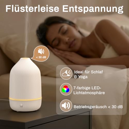 SZO Ultraschall Duftdiffusor 100ml Luftbefeuchter für Duftöle 7 LED-Farben – Bild 4
